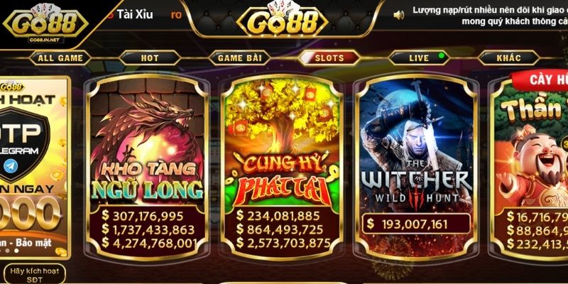 GO88 - Sân Chơi Uy Tín Với Phần Thưởng Cực Hấp Dẫn 6 Slot game là sảnh thu hút đông đảo bet thủ tham gia hàng ngày